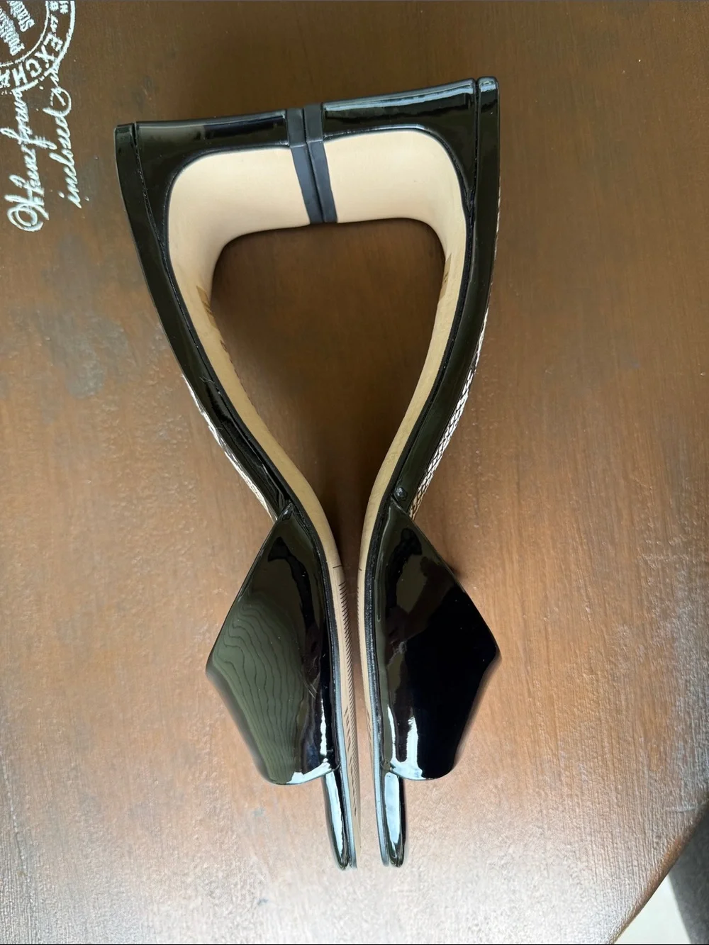 Gianni Bini Stacilie Patent Slide Mules